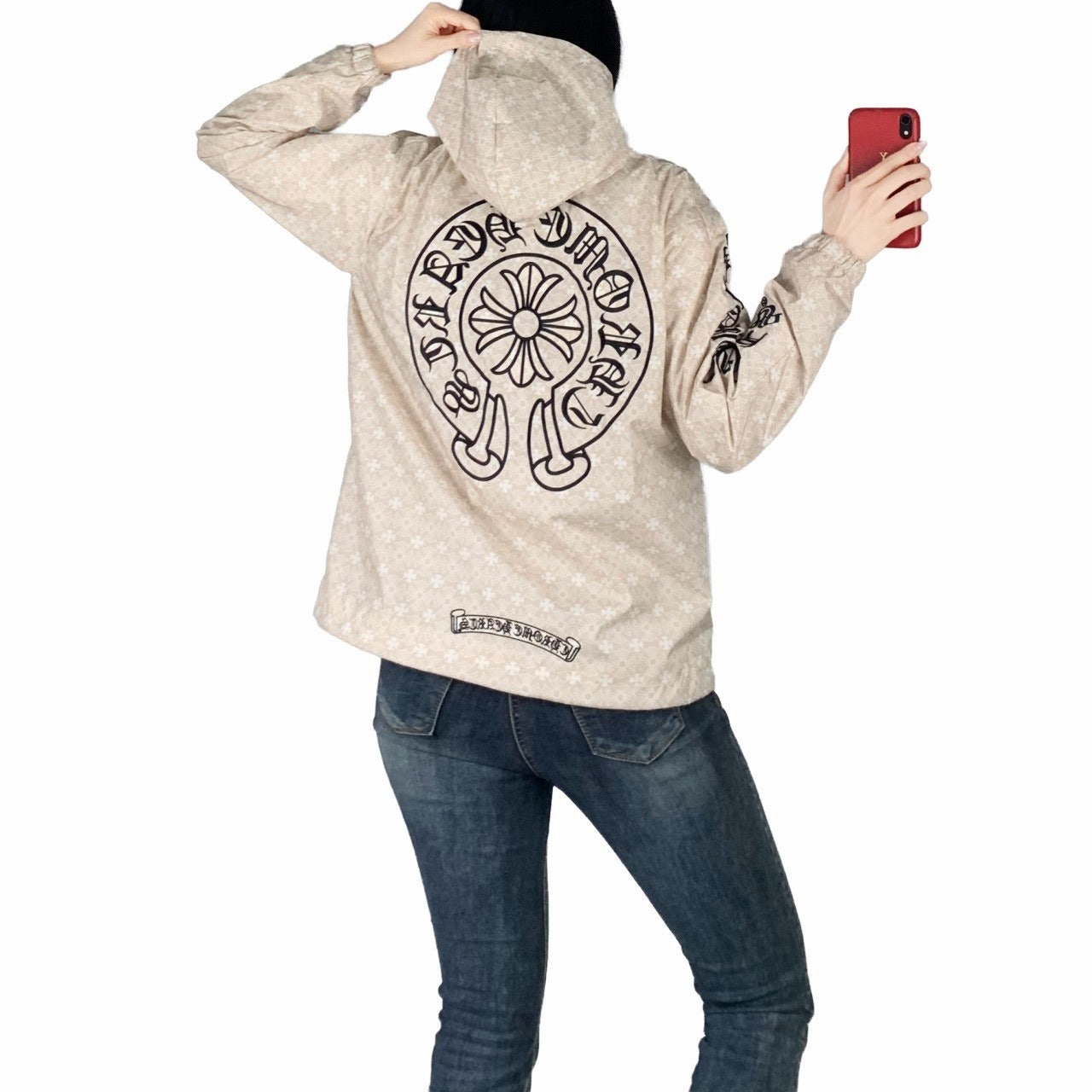 크롬 후드 집업