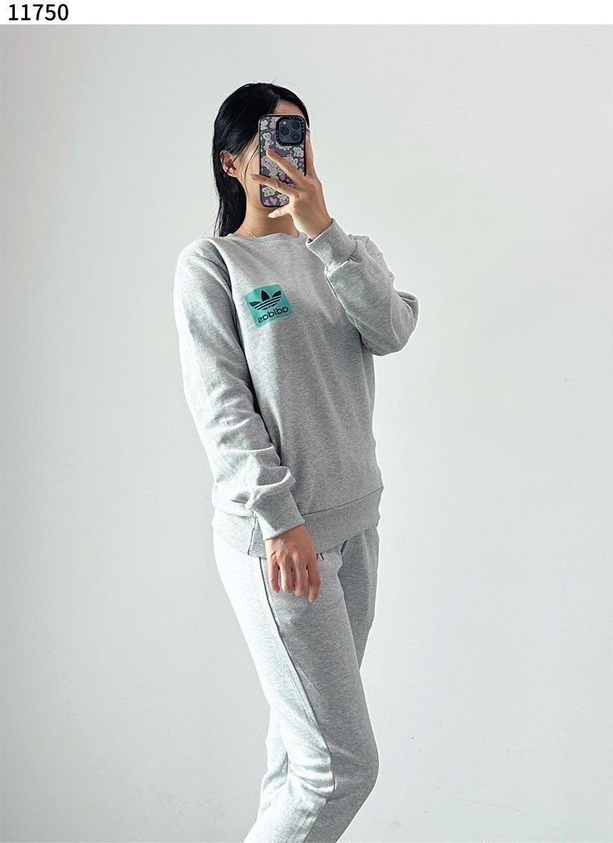 아디 사각 맨투맨 건빵 조거세트