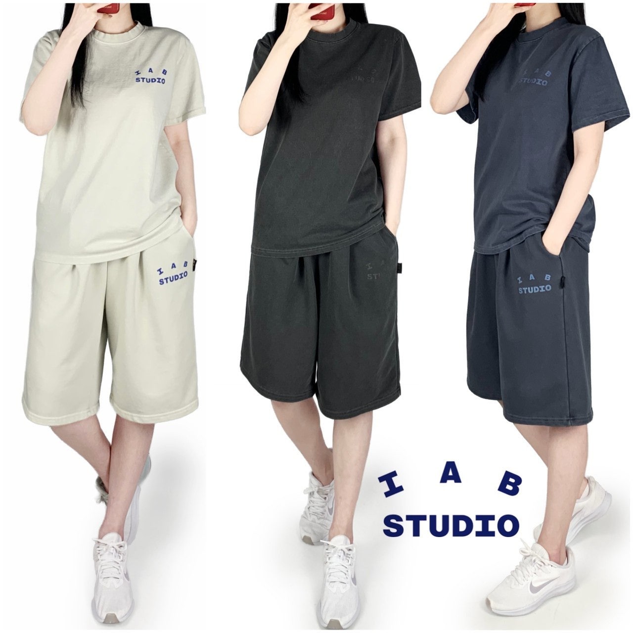 아이앱 피그먼트 반팔 반바지 세트