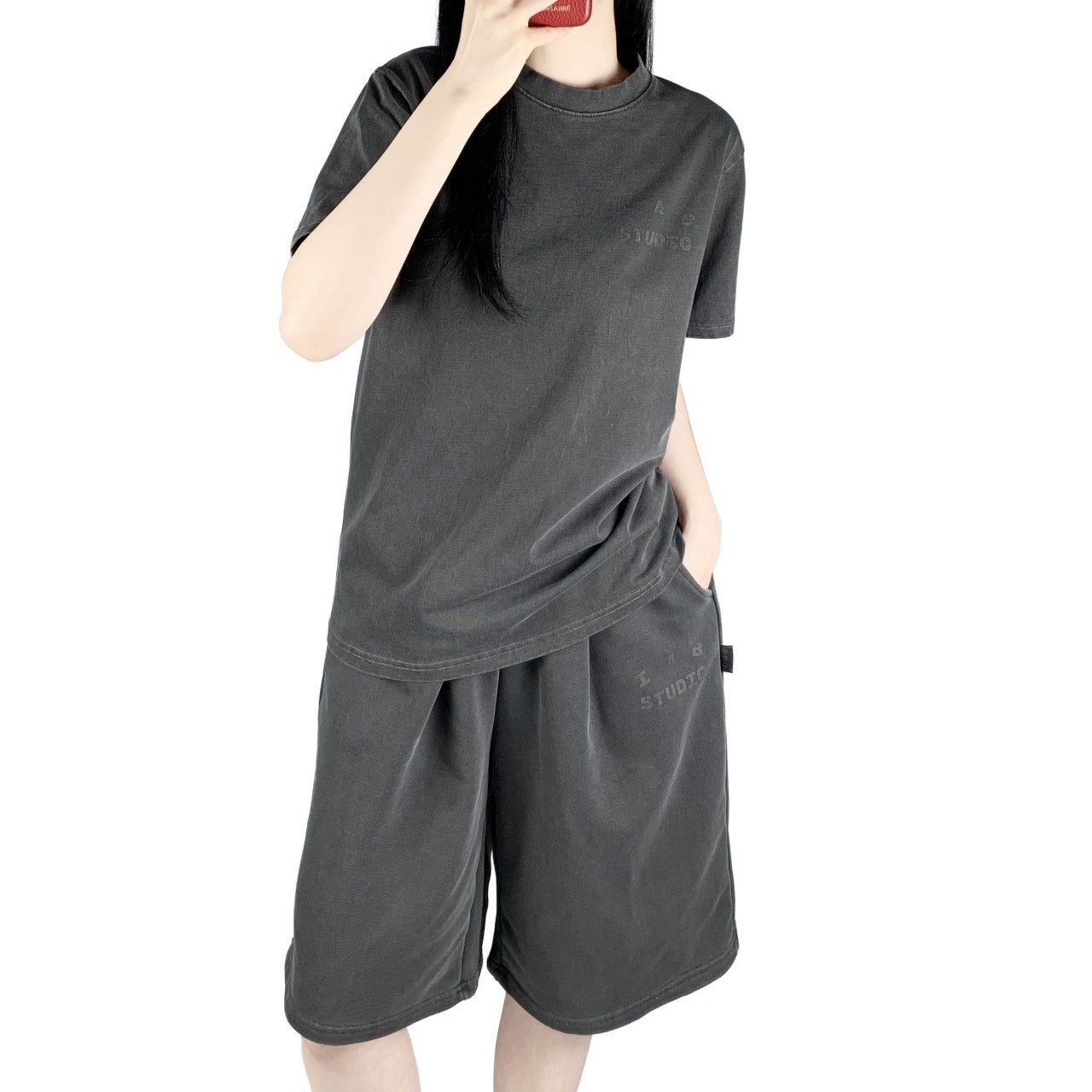 아이앱 피그먼트 반팔 반바지 세트