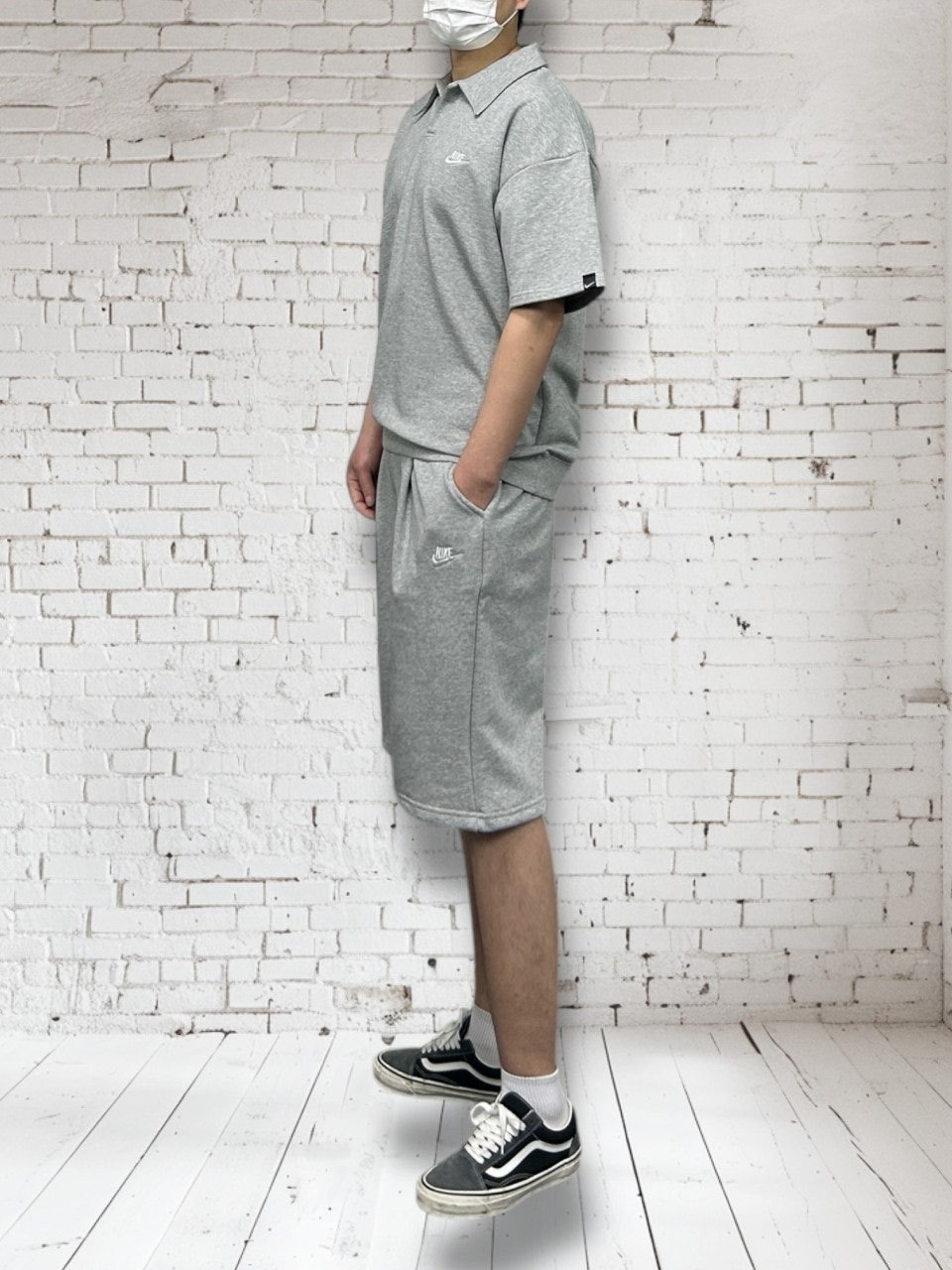 나키 캐주얼 카라 반팔 반바지 세트