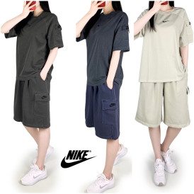 나키 피그먼트 반팔 반바지 세트