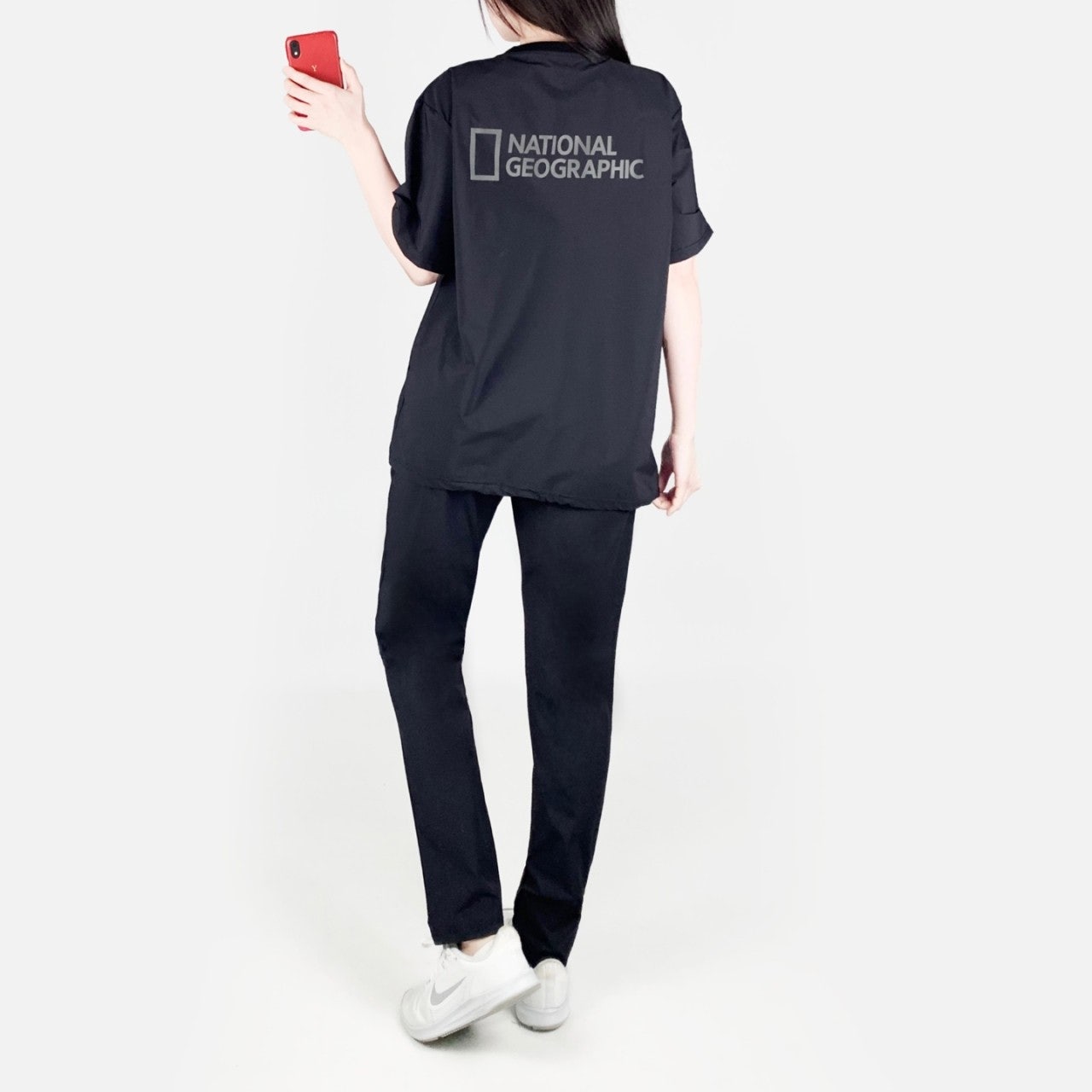 내셔 나일론 냉감 반팔 긴바지 세트