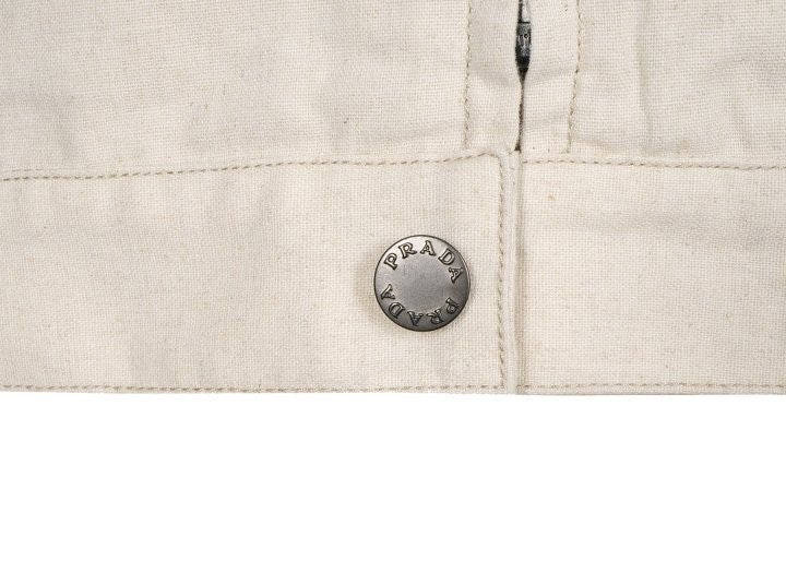 프라다 샴브레이 블루종 재킷 내츄럴