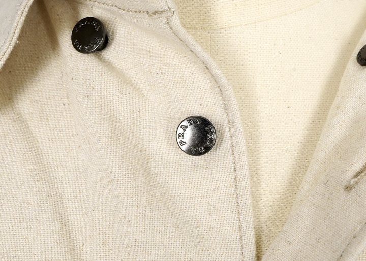 프라다 린넨 샴브레이 셔츠