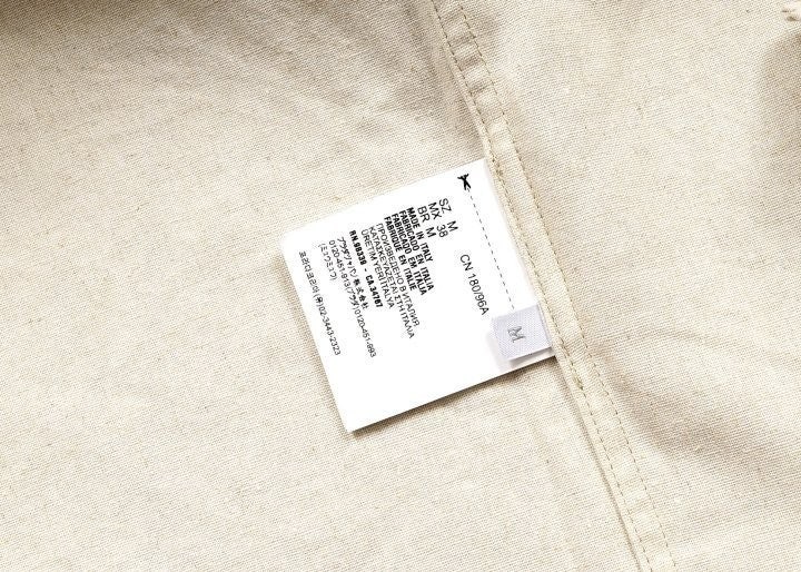 프라다 린넨 샴브레이 셔츠