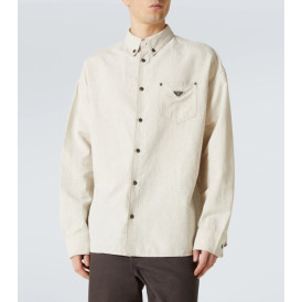프라다 린넨 샴브레이 셔츠
