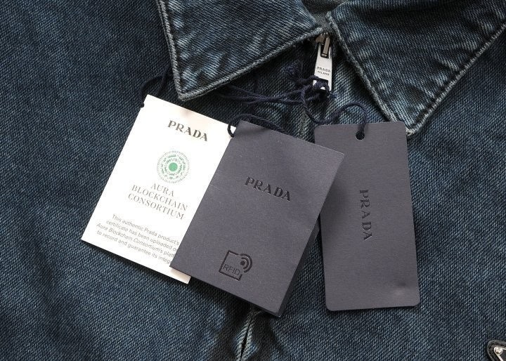 프라다 위싱 데님 블루종 재킷