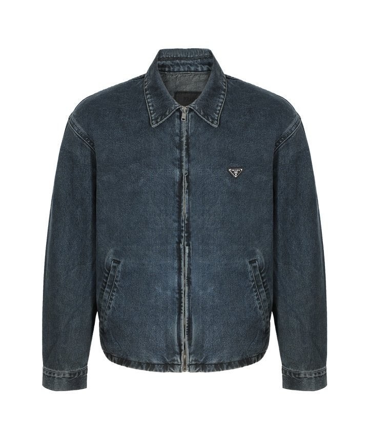 프라다 위싱 데님 블루종 재킷