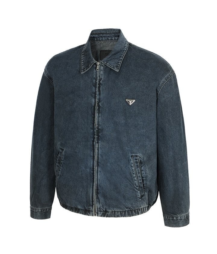 프라다 위싱 데님 블루종 재킷