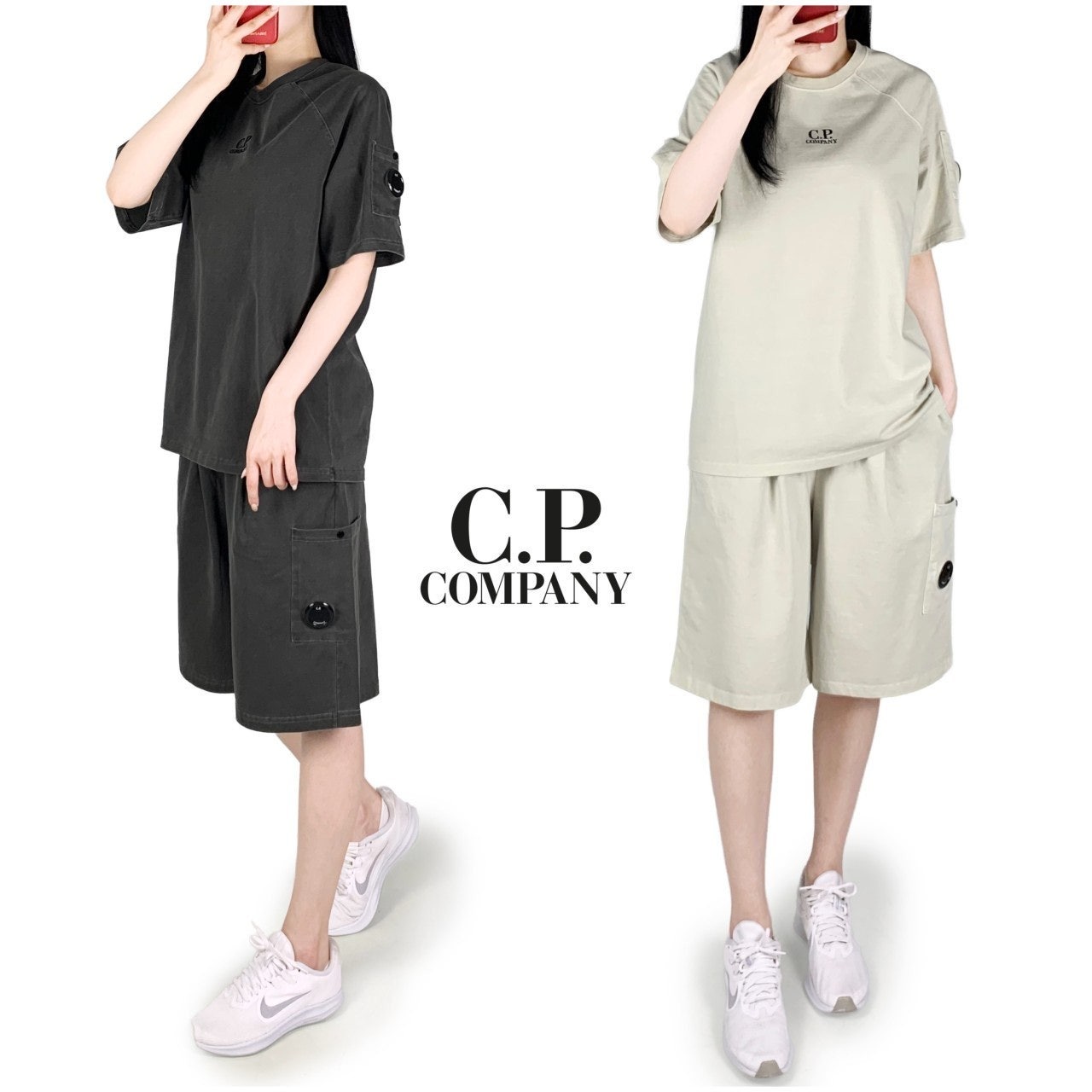 CP 피그먼트 반팔 반바지 세트