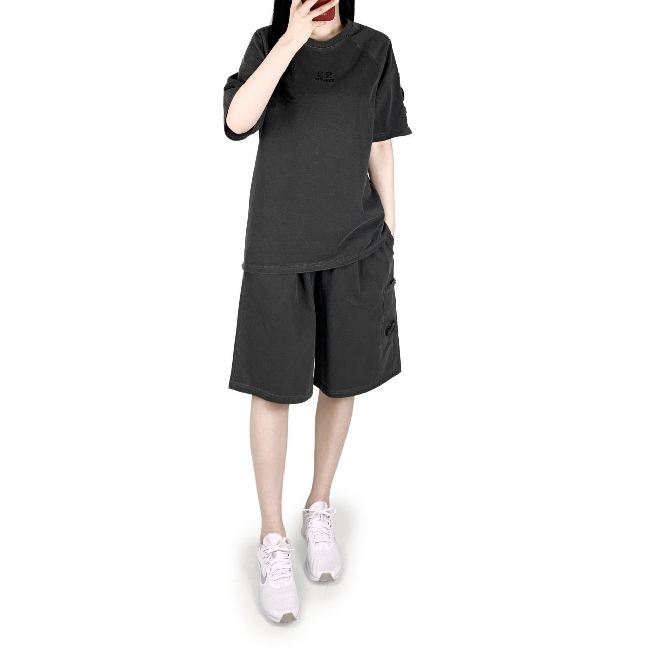 CP 피그먼트 반팔 반바지 세트