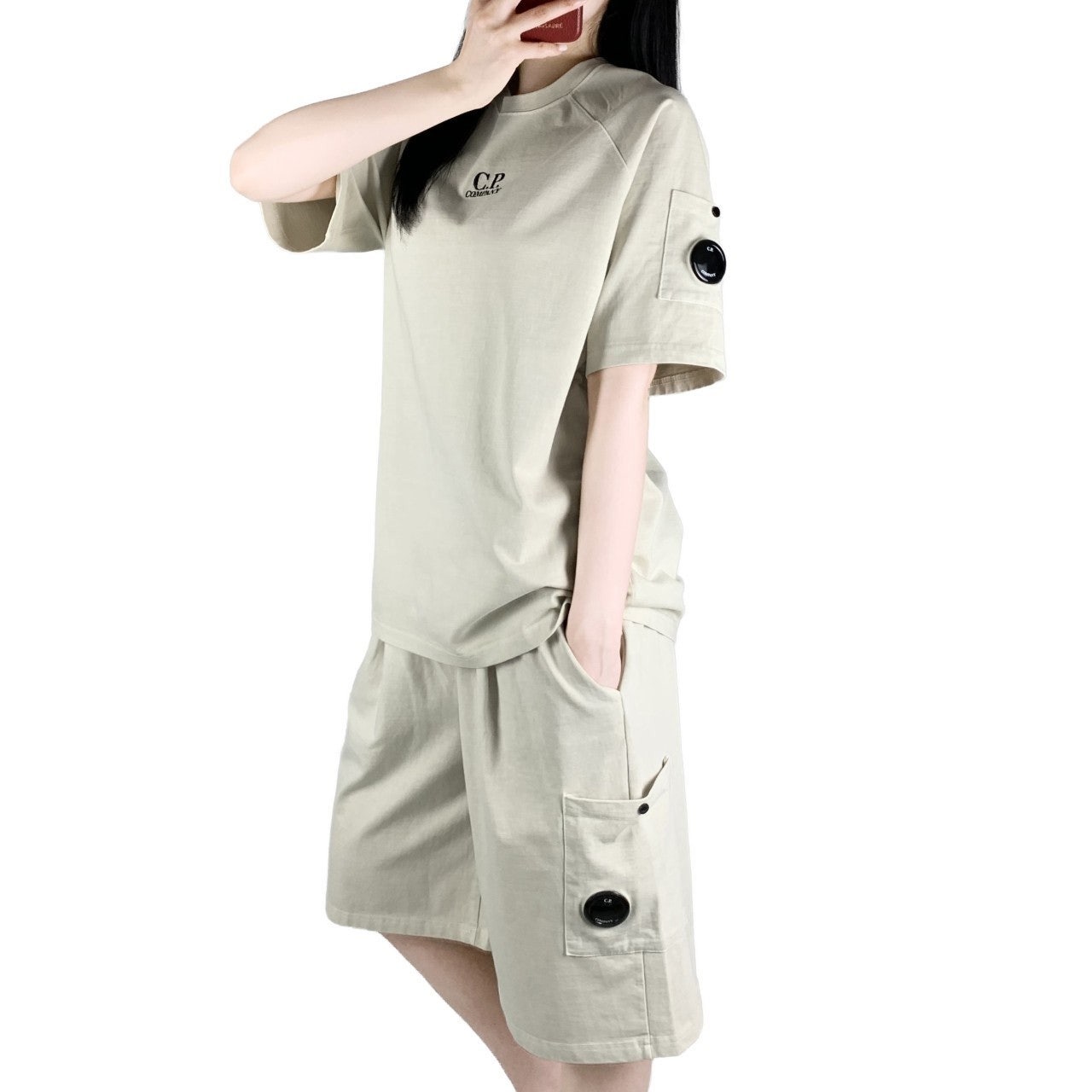 CP 피그먼트 반팔 반바지 세트