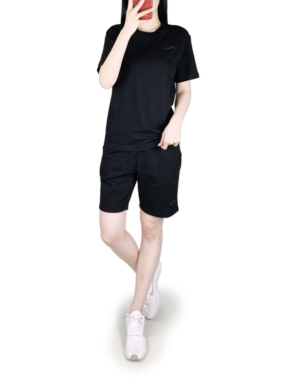 나키 스판 슈즈 반팔 반바지 세트