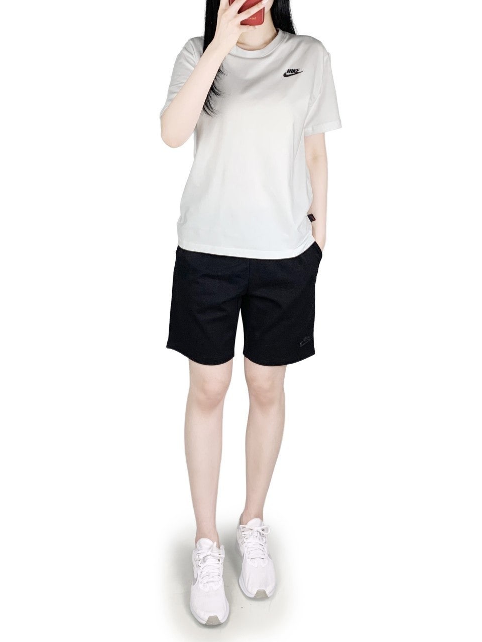 나키 스판 슈즈 반팔 반바지 세트