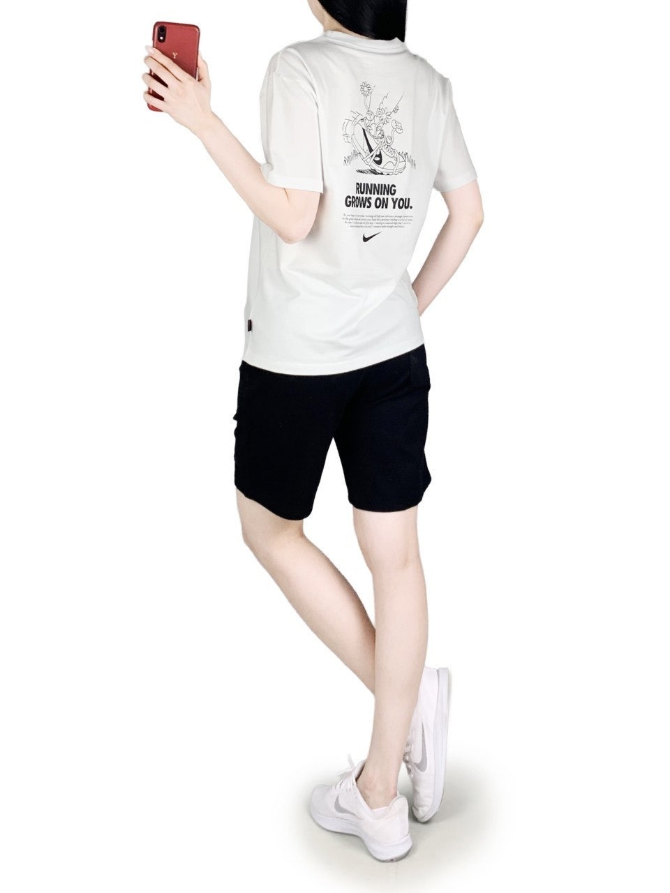 나키 스판 슈즈 반팔 반바지 세트