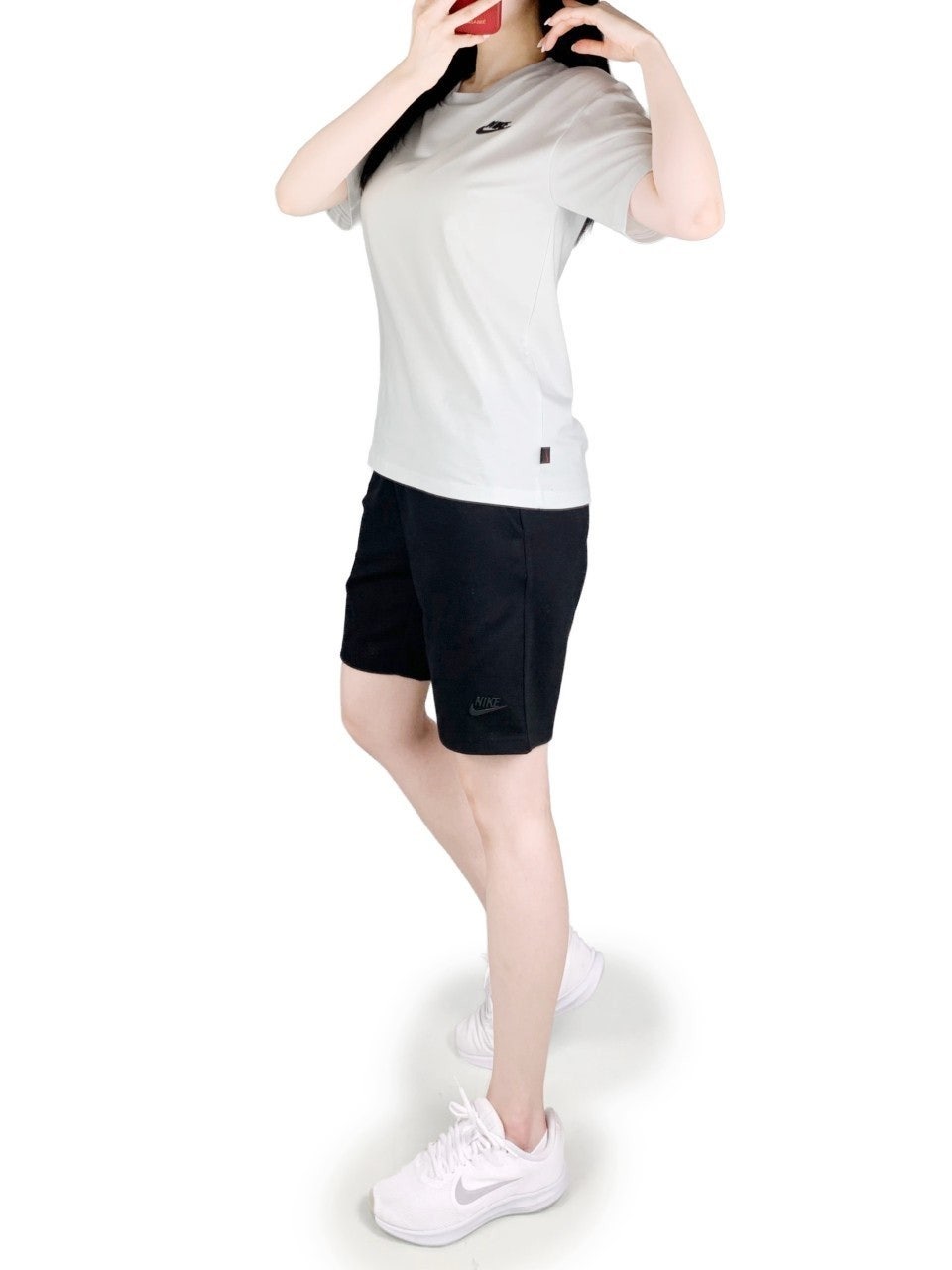 나키 스판 슈즈 반팔 반바지 세트