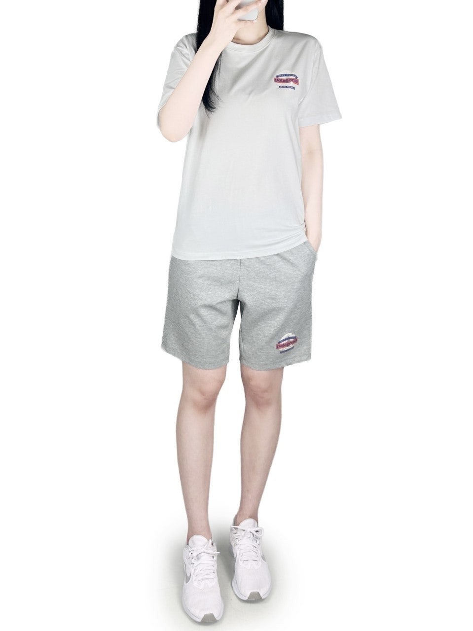 파타 스판 반팔 면 반바지 세트