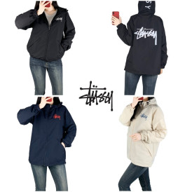 스투시 베이직 빅로고 후드 바막