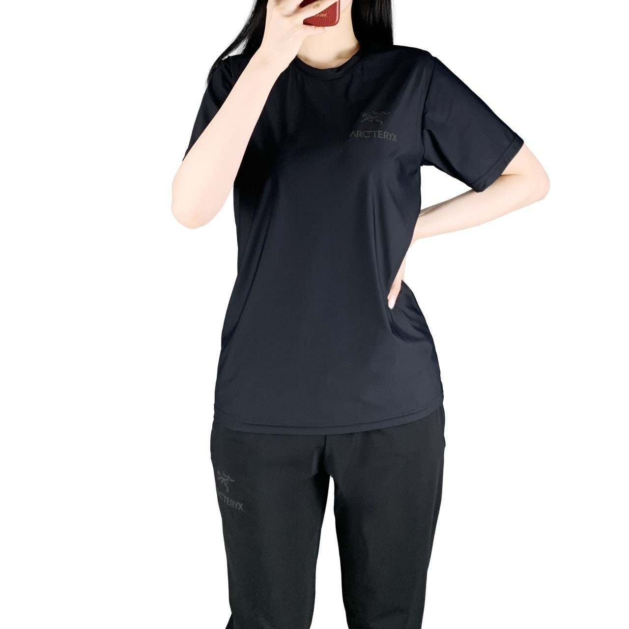 아크 빅로고 냉감 반팔 긴바지 세트