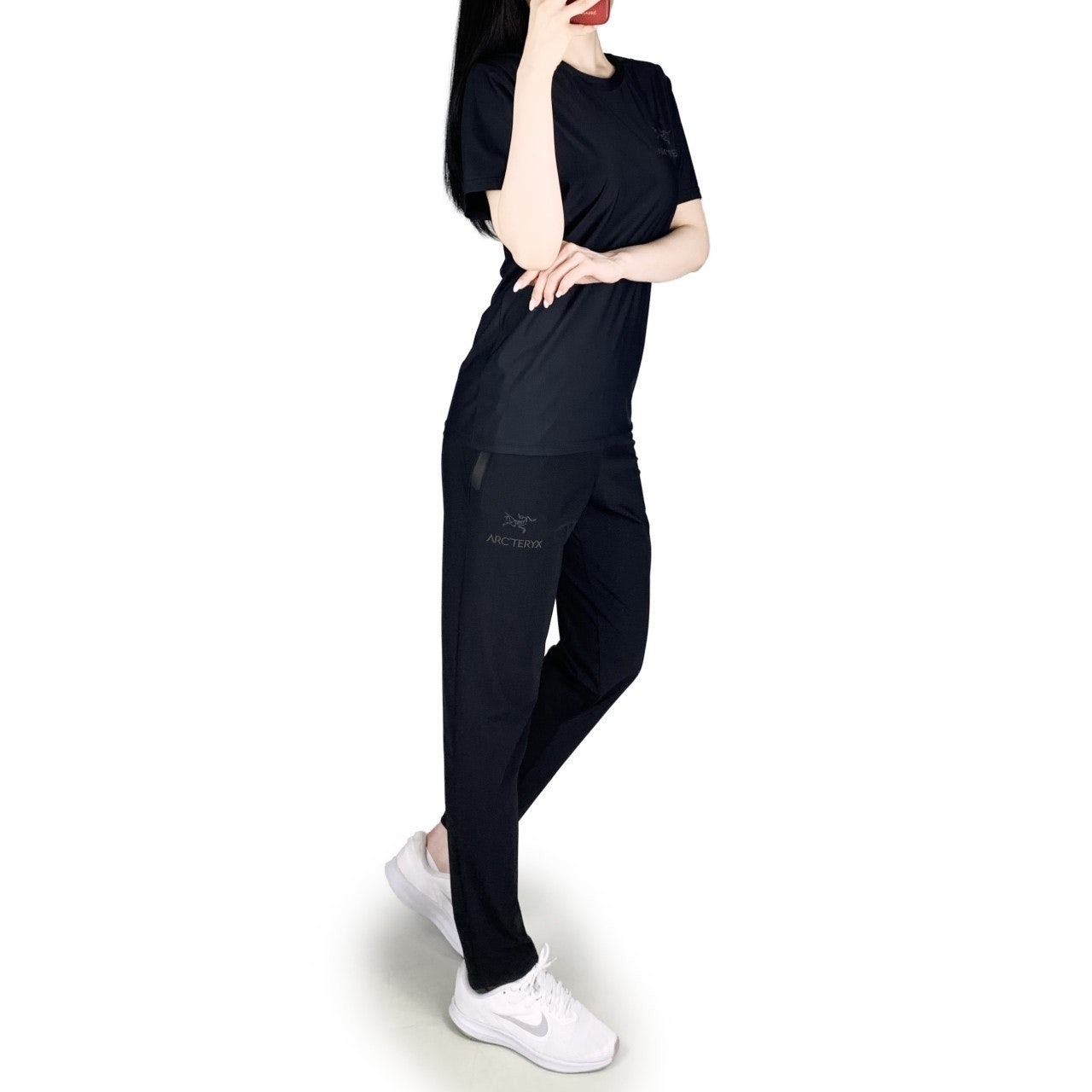아크 빅로고 냉감 반팔 긴바지 세트