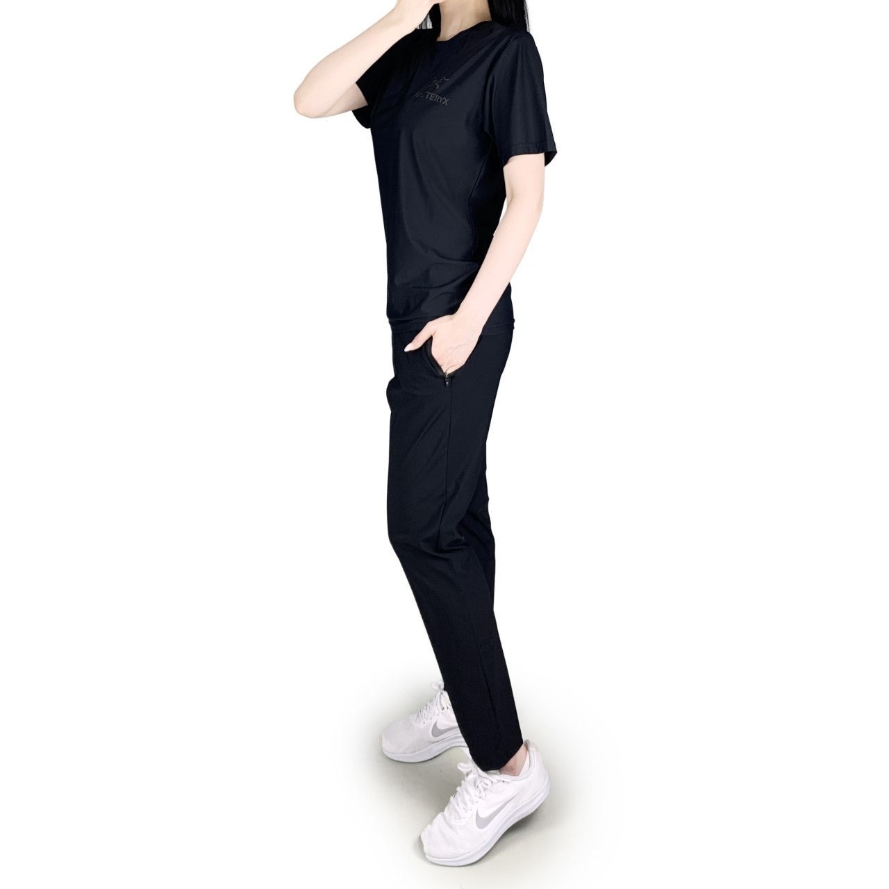 아크 빅로고 냉감 반팔 긴바지 세트