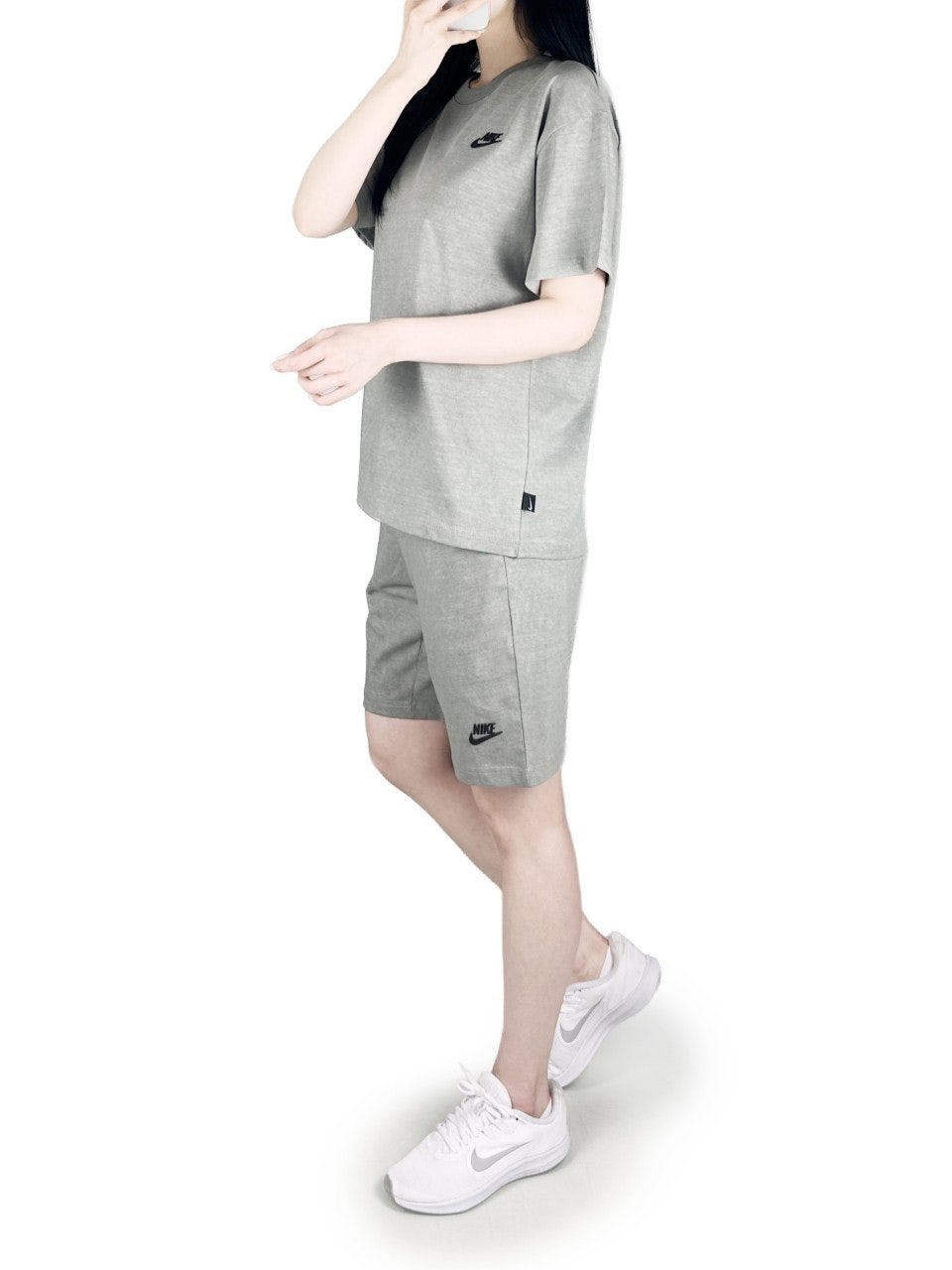 나키 피그먼트 반팔 반바지 세트-