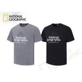 내셔 지구본 레터링 기능성 반팔-