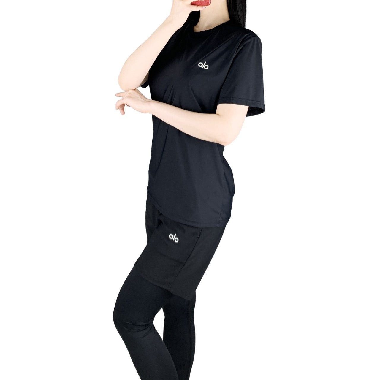 알로 냉감 반팔 반바지레깅스 세트-