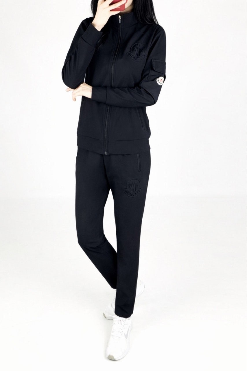 몽클 냉감 엠보로고 포켓 집업 세트-