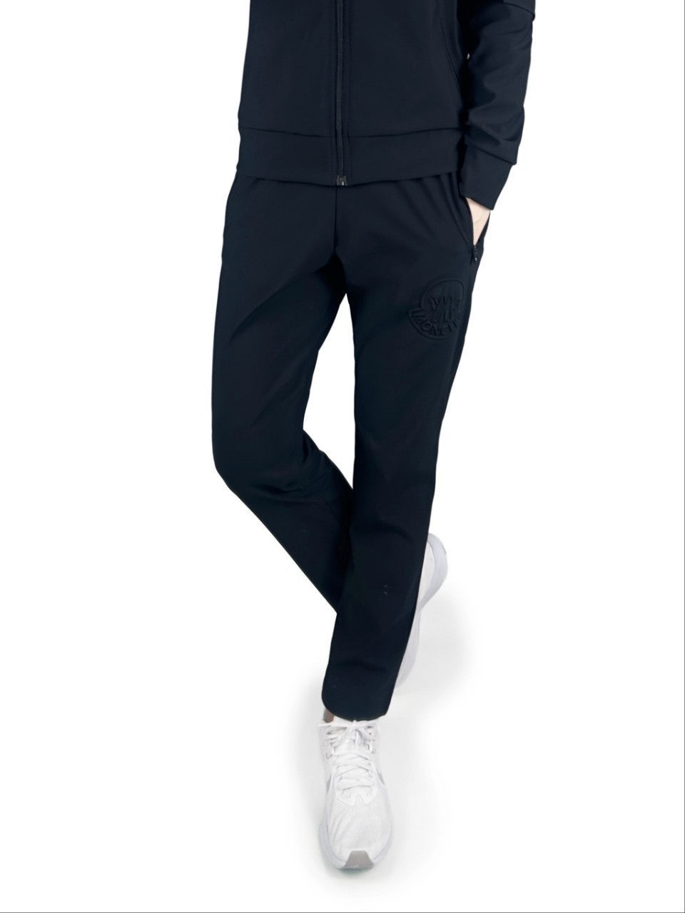 몽클 냉감 엠보로고 포켓 집업 세트-