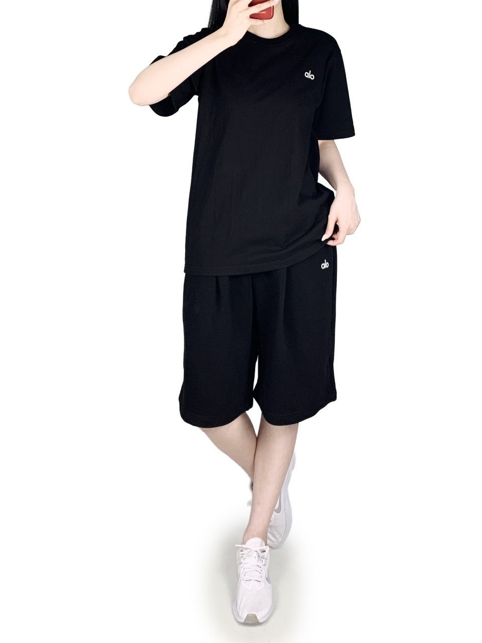 알로 반팔 반바지 세트-