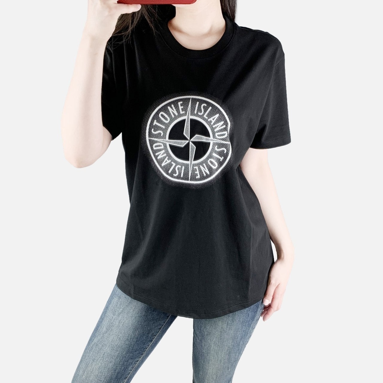 스톤 40수 실켓 면 반팔-