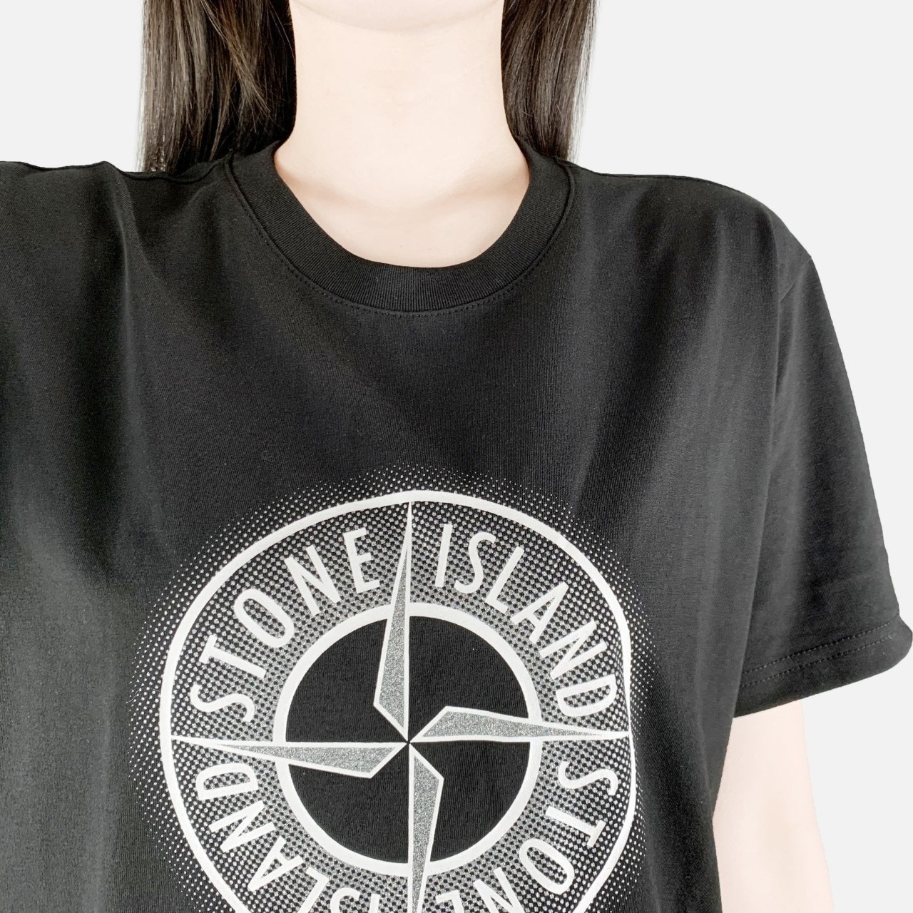 스톤 40수 실켓 면 반팔-