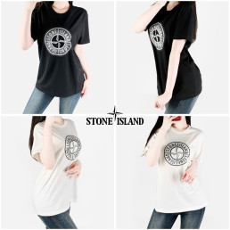 스톤 40수 실켓 면 반팔-