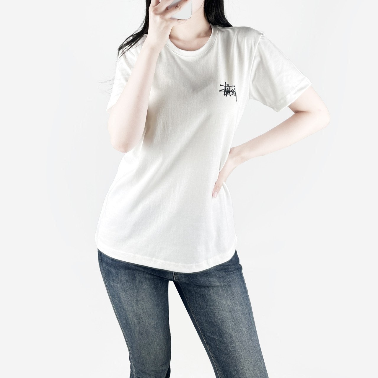 스투시 기본 오버핏 반팔-