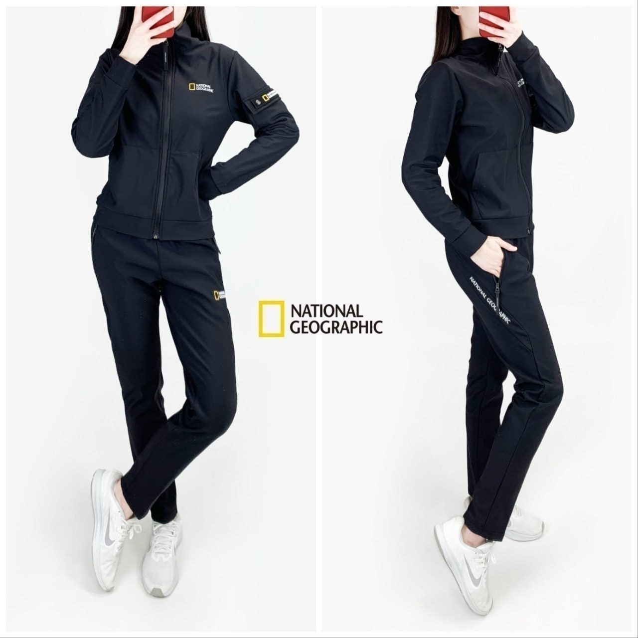 내셔 와펜 이니셜로고 집업세트-