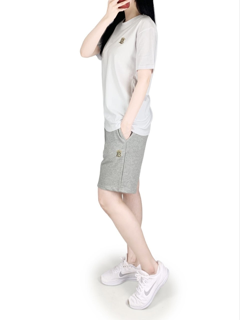 버버리 5부 반바지-