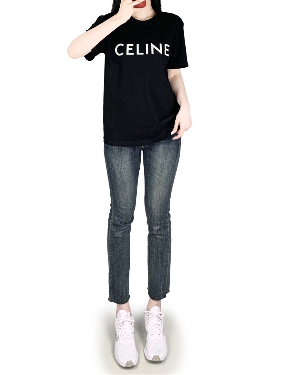 셀린느 고주파 나염 오버핏 반팔-