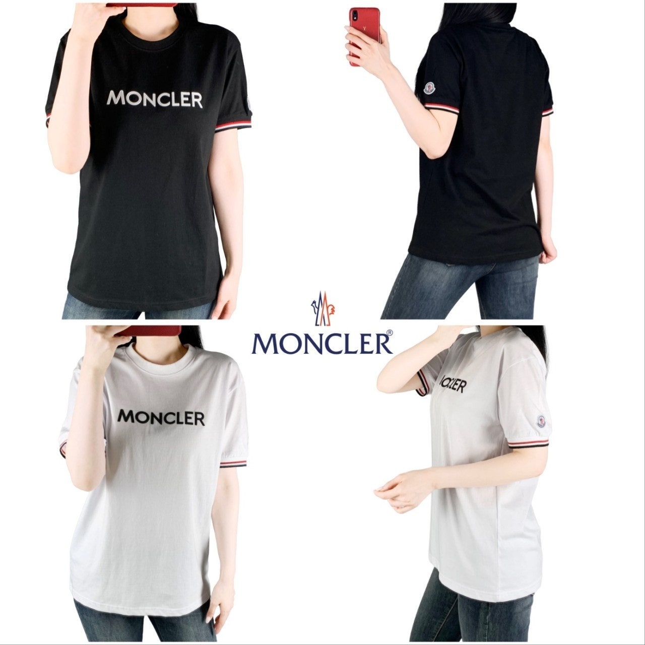 몽클 고주파 오버핏 반팔-