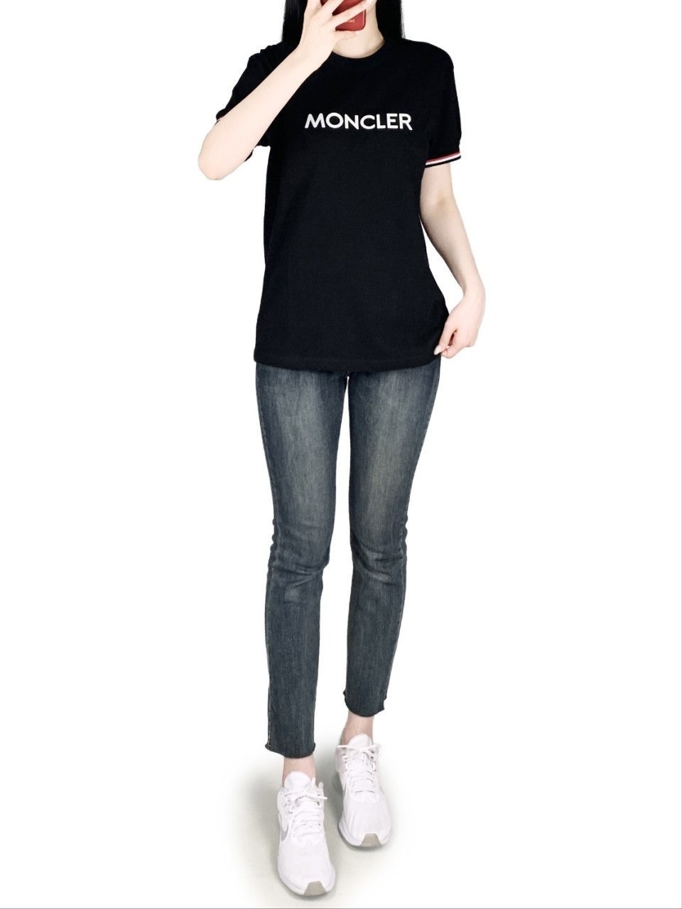 몽클 고주파 오버핏 반팔-