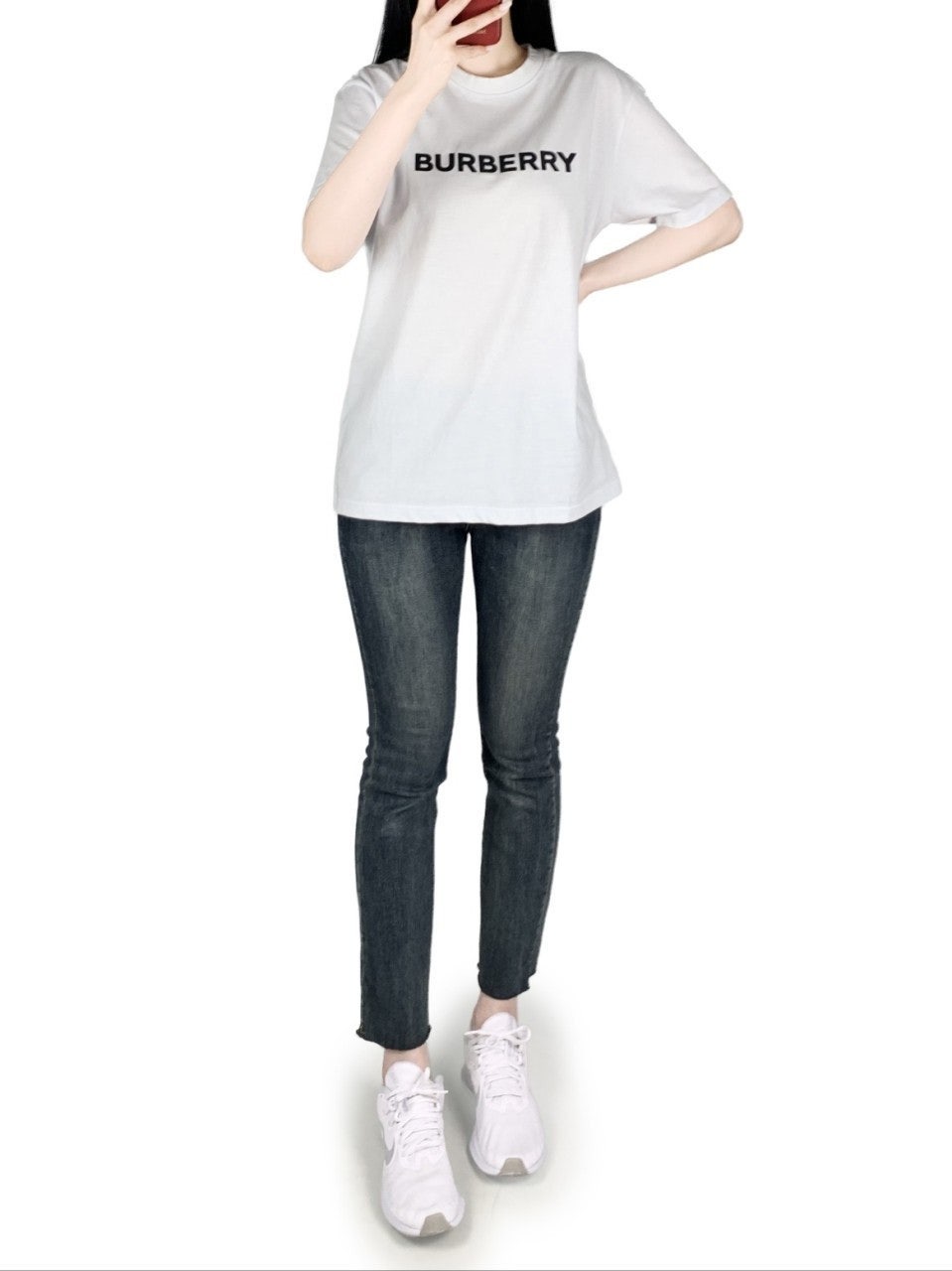 버버리 고주파 스페닝 오버핏 반팔-