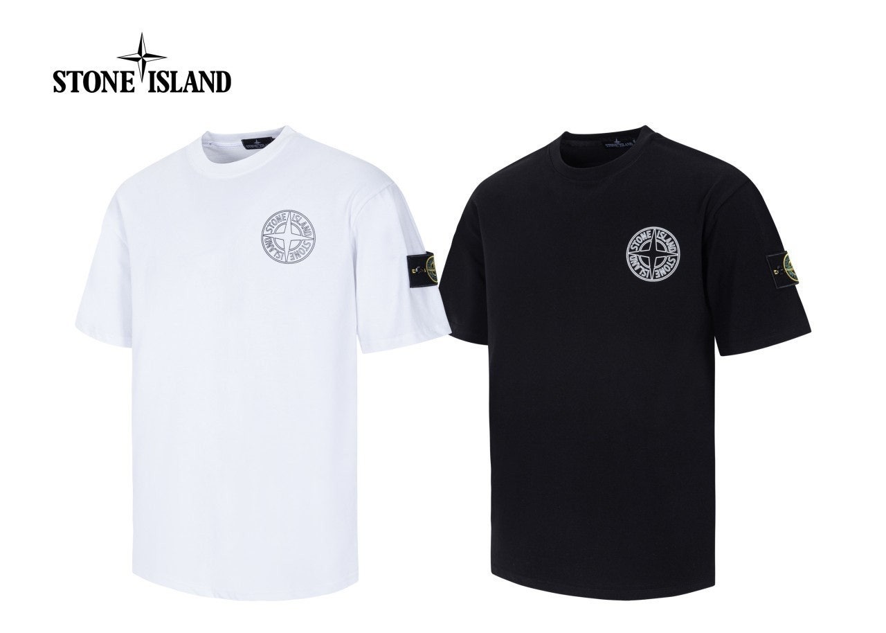 스톤 오버핏 CP면 반팔-