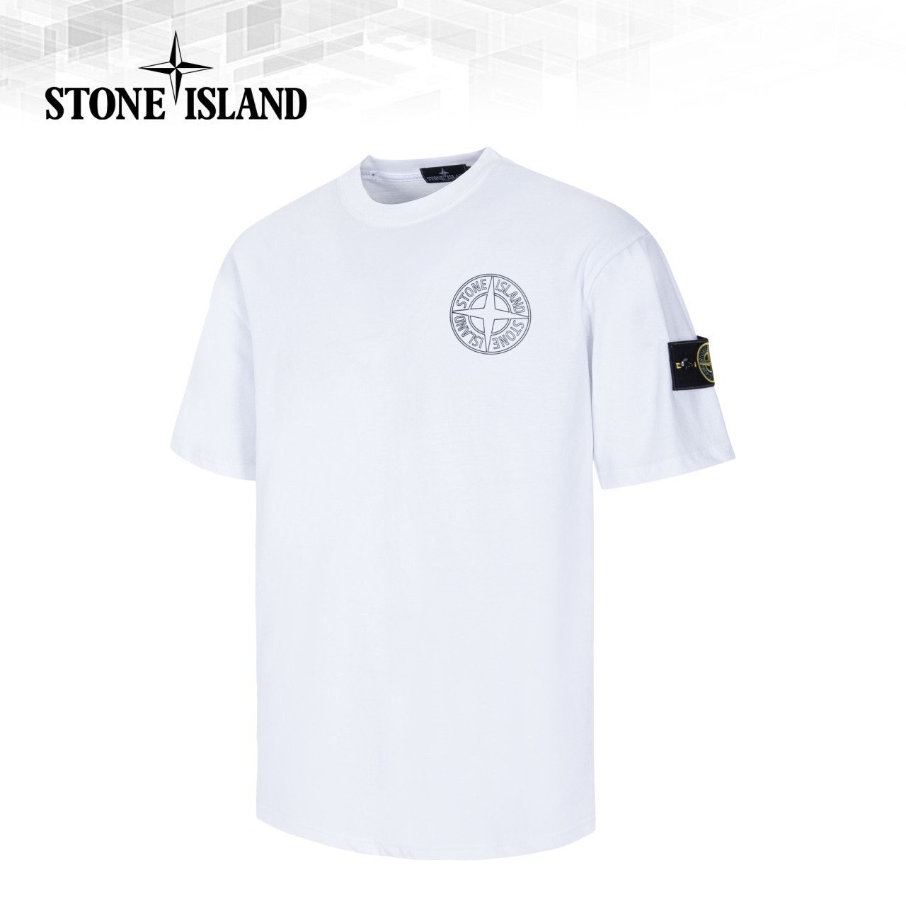 스톤 오버핏 CP면 반팔-