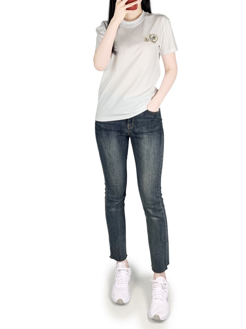 몽클 더블패치 반팔-