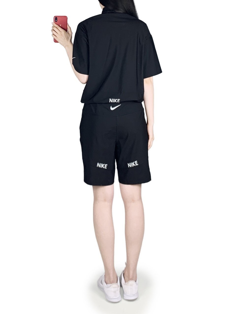 나키 차이나 반집업 반바지 세트-