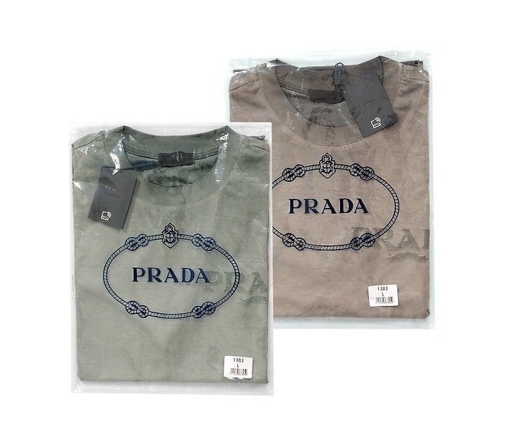 프라다 빈티지워싱 레이저각인 티셔츠