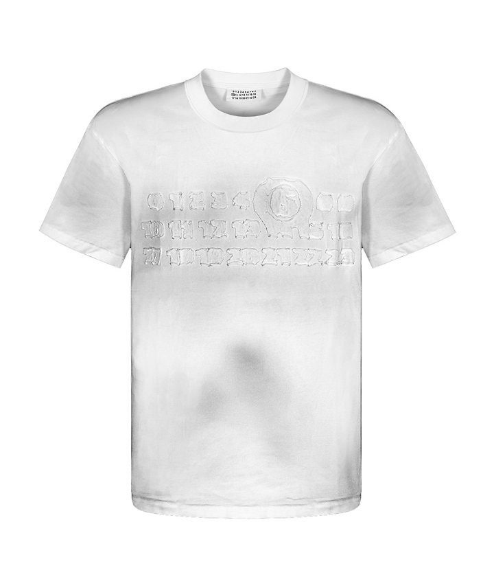 메종 더티워싱 넘버링 자수 라운드 오버핏