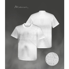 메종 더티워싱 넘버링 자수 라운드 오버핏