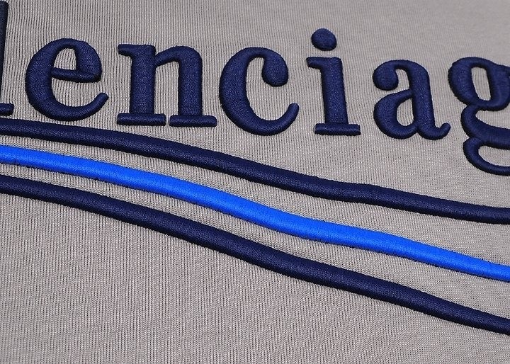 발렌 더티워싱 웨이브로고 자수 오버핏